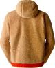 polaire the north face m campshire fleece hoodie almond butter / fiery red