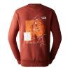 sweat the north face m outdoor graphic crew brandy brown