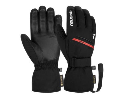 gants ski reusch morris gore-tex black/white/fire red
