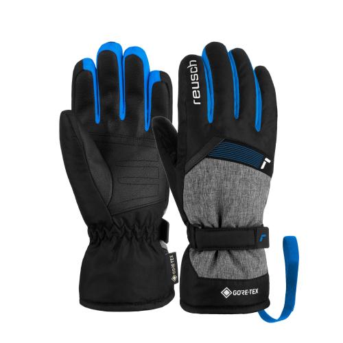 gants ski reusch flash gore-tex junior black melange / brillant blue
