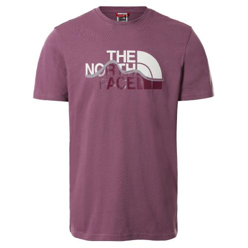 tee-shirt the north face s/s mountain line pikes purple