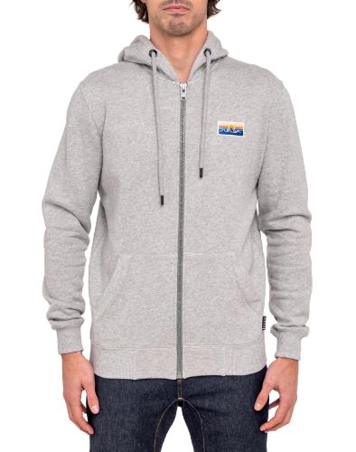 sweat zippe pull-in hoodie zippe rising grey