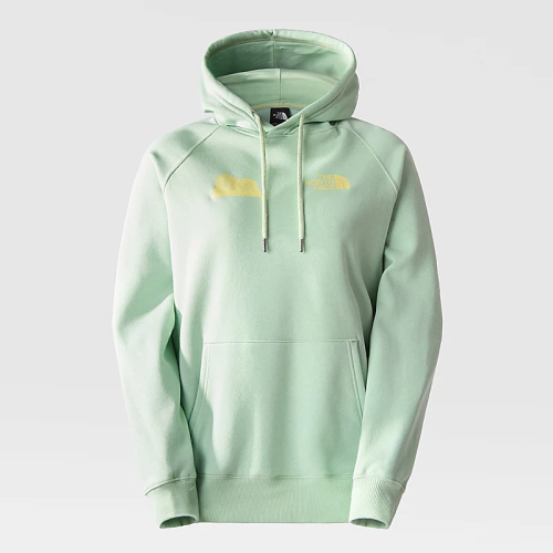 sweat the north face w brand proud hoodie misty sage snow