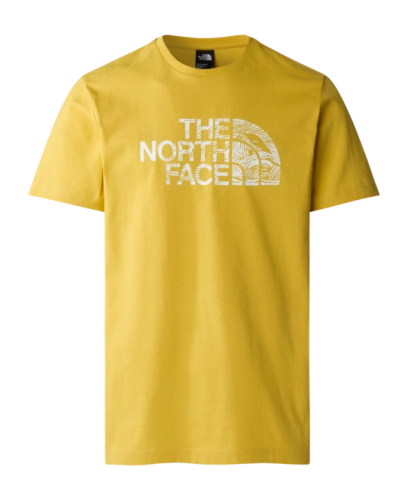 tee shirt the north face M S/S WOODCUT DOME TEE YELLOW SILT